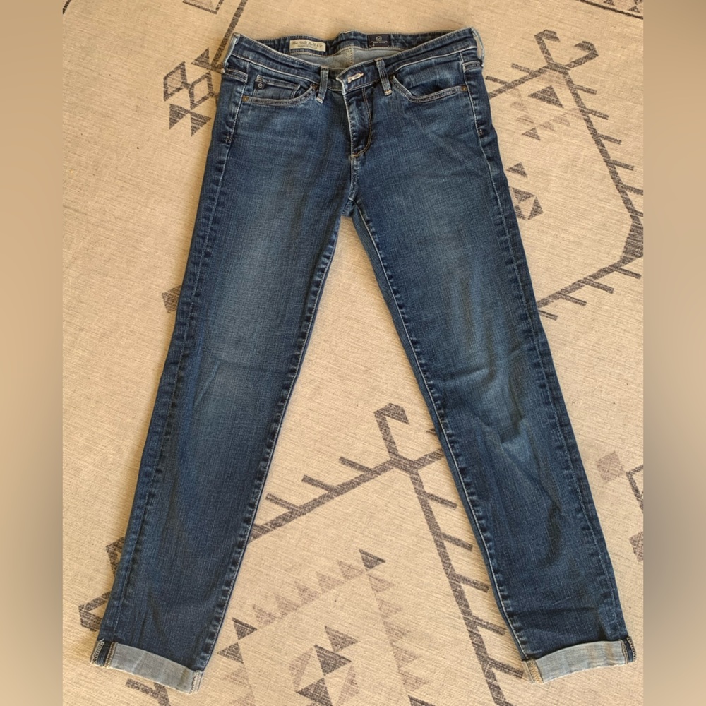 AG the Stilt Roll-Up Cigarette Leg Cropped Jeans